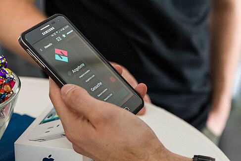 Im Studienprojekt entwickelte App